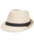 Men's Classic Flat Brim Straw Cotton Band Fedora