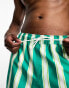 ASOS DESIGN swim shorts in short length in stripe