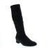 Aquatalia Livia Dr Sde Stetch Sde Womens Black Suede Zipper Knee High Boots 10