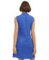 Women's Split-Neck Jacquard Shift Dress