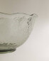 Hammered effect wavy picnic salad bowl