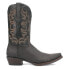 Фото #1 товара Dingo The Duke Embroidered Lizard Print Snip Toe Cowboy Mens Black Casual Boots