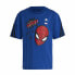 Child's Short Sleeve T-Shirt Adidas Spider-Man Blue