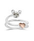 Crystal Mickey Mouse Head with Heart Bypass Ring