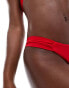 Free Society ruched side bikini bottom in red Красный, DE 32 - фото #2