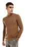 Фото #1 товара Tommy Hilfiger rectangular structure crew neck jumper in desert khaki