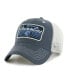 Фото #1 товара Men's Navy Memphis Grizzlies Five Point Patch Clean Up Adjustable Hat