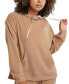 Фото #1 товара Women's Soft Touch Ribbed Mix Hoodie