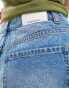 Фото #4 товара Stradivarius double waist denim skort in light wash