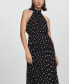 Фото #2 товара Women's Polka-Dot Pleated Dress