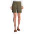 Women's Mid Rise Elastic Waist Pull On 10" Chino Bermuda Shorts