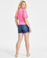 Фото #4 товара Women's High Rise Raw-Hem Jean Shorts, Created for Macy's