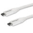 Фото #9 товара StarTech.com USB-C to USB-C Cable w/ 5A PD - M/M - White - 4 m (13 ft.) - USB 2.0 - USB-IF Certified - 4 m - USB C - USB C - USB 3.2 Gen 1 (3.1 Gen 1) - 480 Mbit/s - White