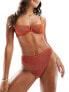 Southbeach mono V underwire crinkle bikini top in rust