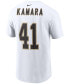 Фото #1 товара Men's Alvin Kamara White New Orleans Saints Player Name and Number T-shirt