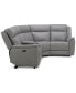 Фото #24 товара Addyson 117" 5-Pc. Leather Sectional with 2 Zero Gravity Recliners with Power Headrests, Created for Macy's