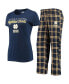 ფოტო #1 პროდუქტის Women's Navy, Gold Notre Dame Fighting Irish Lodge T-shirt and Flannel Pants Sleep Set