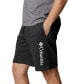 Men's Trek Relaxed-Fit Stretch Logo-Print Fleece Shorts