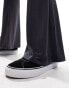 Фото #3 товара Monki super soft low waist flare jersey trousers in black