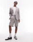 Фото #4 товара Topman linen blend short in stone