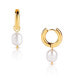 ფოტო #1 პროდუქტის Melrose Mini Hoop Pearl Earring