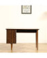 Фото #8 товара Small Desk With 47.24 Inch, Modern Walnut Finish, Solid Wood Legs - Suitable For Home And Office Use