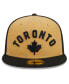 ფოტო #3 პროდუქტის Men's Gold, Black Toronto Raptors 2023/24 City Edition 59FIFTY Fitted Hat