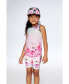 ფოტო #2 პროდუქტის Girl Athletic Biker Shorts Gradient Pink Printed Big Flowers - Child