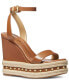 Фото #1 товара MMK Leighton Ankle-Strap Espadrille Platform Wedge Sandals