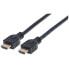 Manhattan HDMI Cable with Ethernet (CL3 rated - suitable for In-Wall use) - 4K@60Hz (Premium High Speed) - 5m - Male to Male - Black - Ultra HD 4k x 2k - In-Wall rated - Fully Shielded - Gold Plated Contacts - Lifetime Warranty - Polybag - 5 m - HDMI Type A (Standa