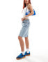 ASOS DESIGN denim bermuda short in mid blue Голубой, 38 - фото #2