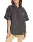 Peserico Linen Shirt Women's Blue 42