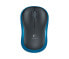 Logitech Wireless Mouse M185 - Ambidextrous - Optical - RF Wireless - 1000 DPI - Black - Blue