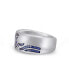 Фото #3 товара Кольцо LuvMyJewelry surf Up Sterling Silver Blue Sapphire, Topaz Band Men