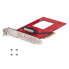 Фото #3 товара U.3 to PCIe Adapter Card - PCIe 4.0 x4 Adapter For 2.5" U.3 NVMe SSDs - SFF-TA-1001 PCI Express Add-in Card for Desktops/Servers - TAA Compliant - OS Independent - PCIe - U.3 - Red - Activity - Power - 21693912 h - 0 - 60 °C