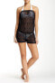 Womens Ella Moss Black Primrose Romper Cover-Up Sz M $118