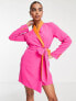 Фото #1 товара Style Cheat colour block blazer mini dress in pink
