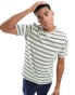 Фото #1 товара Marshall Artist stripe short sleeve t-shire in beige