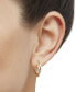ფოტო #2 პროდუქტის Twisted & Smooth Small Hoop Earrings in 14k Gold, 15mm