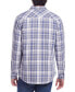 ფოტო #2 პროდუქტის Men's Long Sleeve Button-Down Burnout Plaid Flannel Shirt