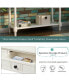 Фото #6 товара Daisy Series Console Table Traditional Design With Two Drawers And Bottom Shelf (Ivory)