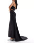 Фото #1 товара Weekday drape midaxi skirt in black