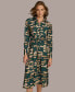 Фото #4 товара Women's Printed Twist-Front Shirtdress