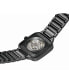 ფოტო #8 პროდუქტის Unisex Swiss Automatic True Square Open Heart Black Ceramic Bracelet Watch 38x38mm