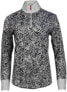 Фото #1 товара Page & Tuttle Ladderstitch Print Quarter Zip Jacket Womens Black Casual Athletic