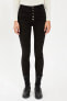 Фото #2 товара Kadın Black Red Yüksek Bel Super Skinny Fit Jean Pantolon S5176AZ20AU