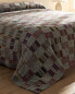 Multicoloured patchwork cotton bedspread