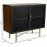 Sideboard Alexandra House Living Brown Metal Glass Fir wood MDF Wood 35 x 80 x 100 cm