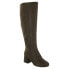 Eloquii Elements Wide Calf Block Heel Dress Boots Women 9.5 Brown Zipper