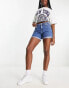 New Look boyfriend denim shorts in washed blue 34 - фото #4